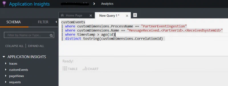 Azure Application Insights Analytics portal