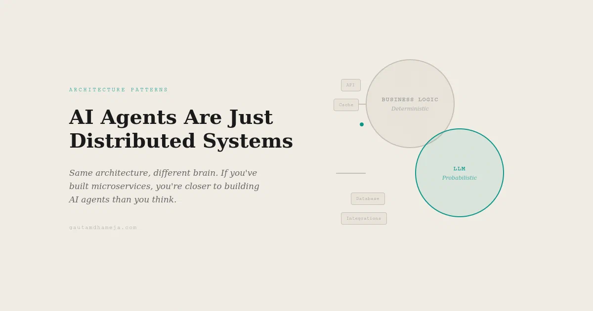 AI Agents Are Just Distributed Systems (With a Different Brain)